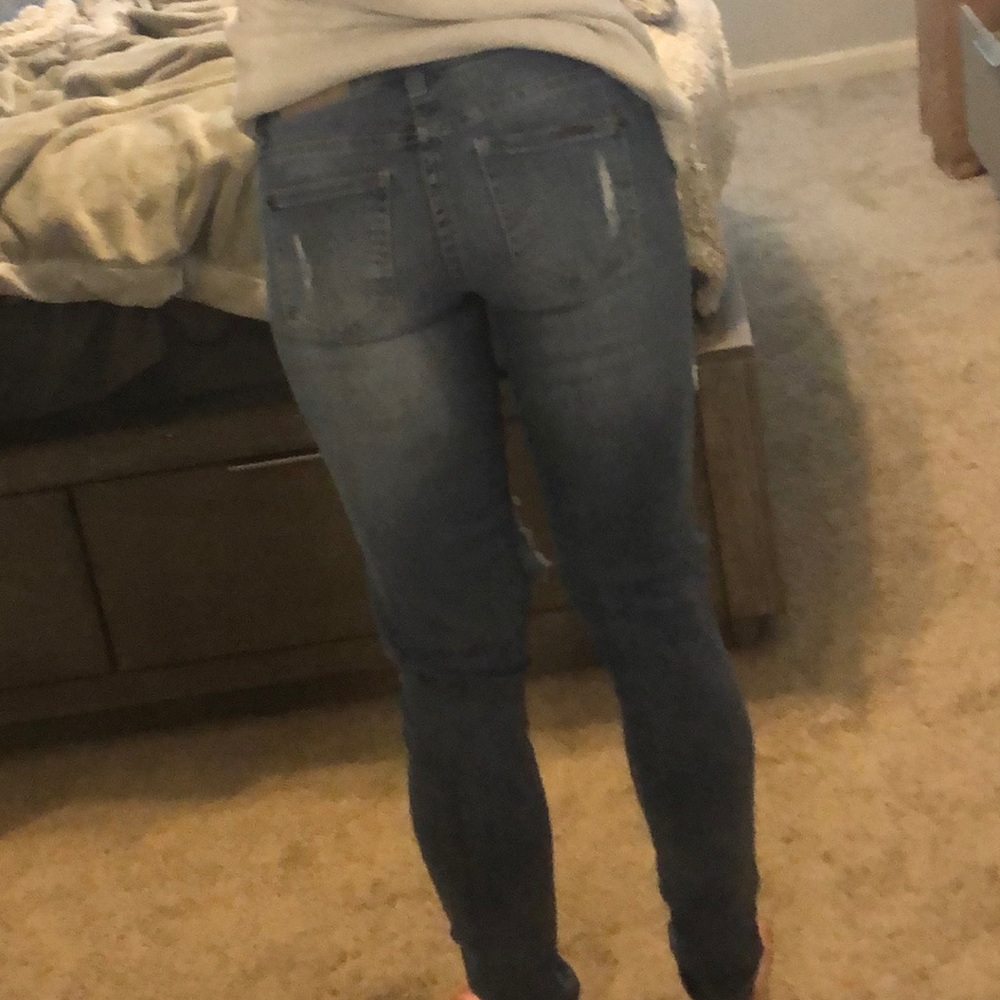 Distressed Low Rise Jeans - Picture 2 of 2